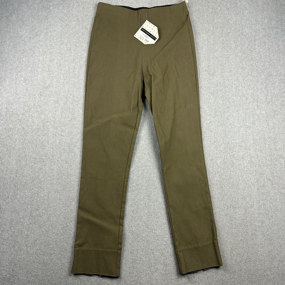 Gretchen Scott Pants Womens XXS Olive Gripe Less Pull On Stretch Slim Fit New